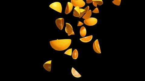 Orange Slices Cascade Stock Footage 43352941