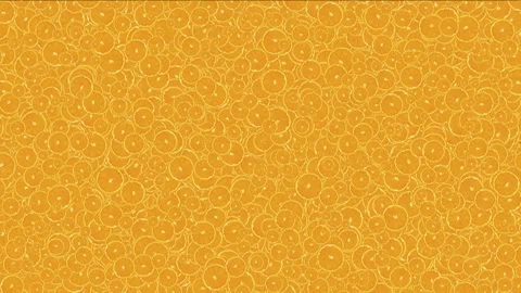 Orange slices in digital animation Video stock 147120055