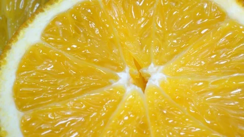 Orange Slices In Extreme Close Up background Stock Footage 97301024
