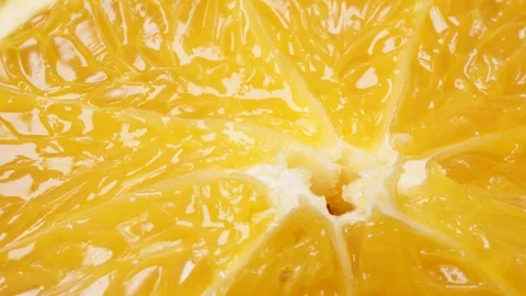 Orange Slices In Extreme Close Up background Stock Footage 97301223