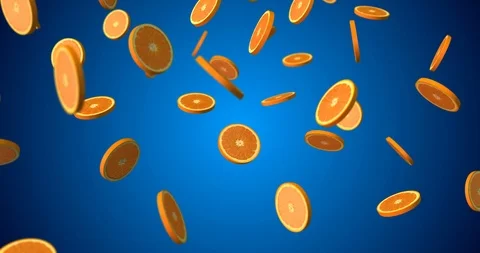 Orange slices falling Video stock 88161151
