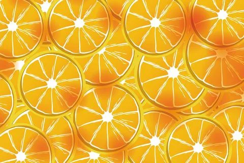 Orange slices pattern Stock Illustration