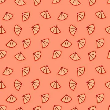 Orange Slices Pattern Orange Background Stock Illustration