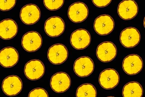 Orange slices pattern Stock Photos