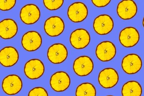 Orange slices pattern Foto stock