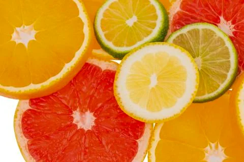 Orange slices Stockfoto's