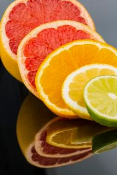 Orange slices Stock Photos