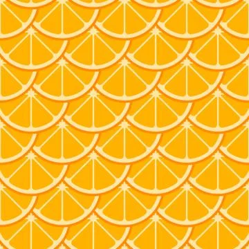 Orange slices vector seamless pattern Illustrazione stock