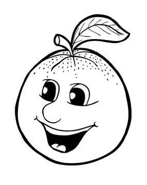 Orange with smile Ilustración de archivo