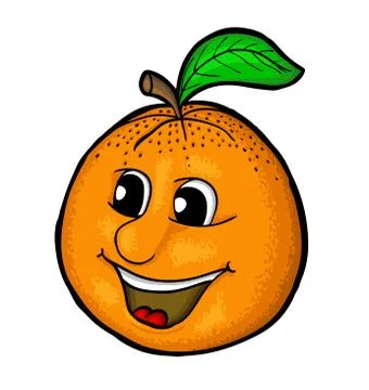 Orange with smile Stock Illustration