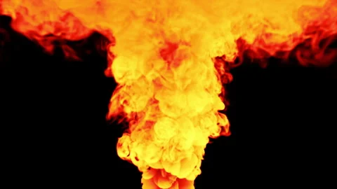 Orange smoke and steam loop effect Video stock 263002358