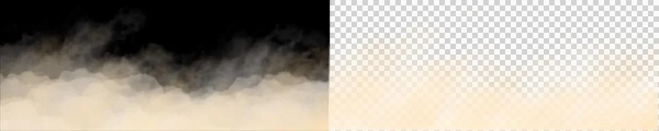 Orange smoke on black background for creative design, colorful fog or steam.. Ilustración de archivo