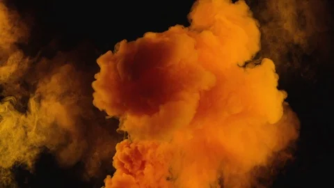 Orange Smoke Stock Footage 120018080