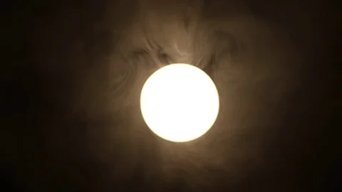 Orange smoke with light core like abstract sun Stock Footage 70823922