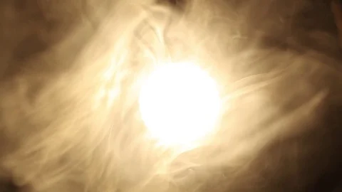 Orange smoke with light core like abstract sun Stock Footage 70824345