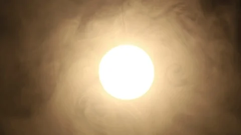 Orange smoke with light core like abstract sun Stock Footage 70824392