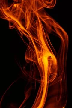 Orange smoke Stock Photos