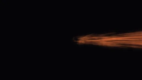 Orange Smoke Stream Against Black Background With Subtle Cinematic Motion Video stock 341663559