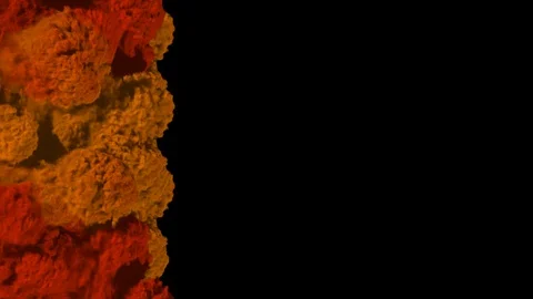 Orange Smoke Transition Stock Footage 100536306