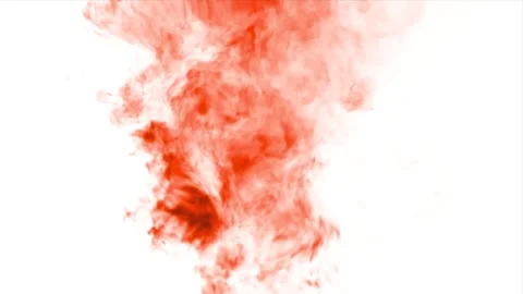 Orange Smoke on a White Background Stock Footage 289099852