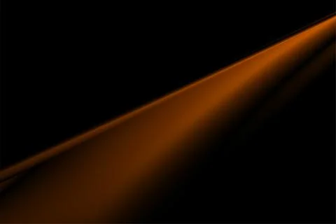 Orange smooth material textural stripe on the black background Stock Illustration