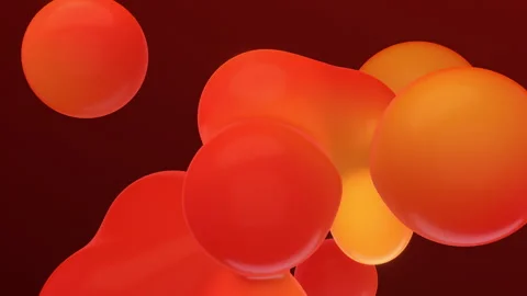 Orange smoothly flowing liquid satisfying droplet shape Stock Footage 304280109
