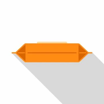 Orange snack food packaging wrapper flat design Stock Illustration