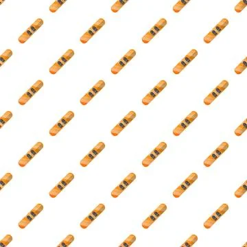 Orange snowboard equipment seamless pattern for winter sport Stock Illustration