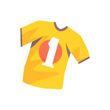 Orange soccer shirt cartoon vector Illustration Stock Illustration