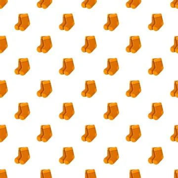 Orange socks repeating pattern creating cozy textile background 스톡 일러스트