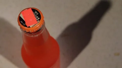 Orange Soda Bottle Cap Video stock 68690946