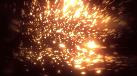 Orange Soft Abstract Particles Loopable Background Stock Footage 61680107