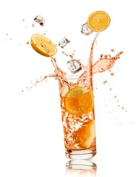 Orange soft drink Stock Photos