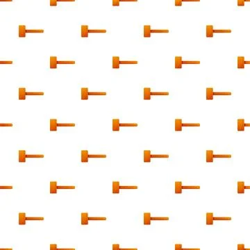 Orange soft mallet tool seamless pattern background 스톡 일러스트