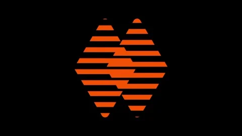Orange Sound Wave Diamond Stock Footage 340297207