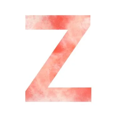 Orange space alphabet. Capital letter Z. Digital art. Isolated on white backg Stock Photos
