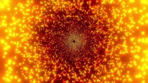 Orange space particles galaxy wormhole 3d illustration motion design visual Stock Footage 160821938