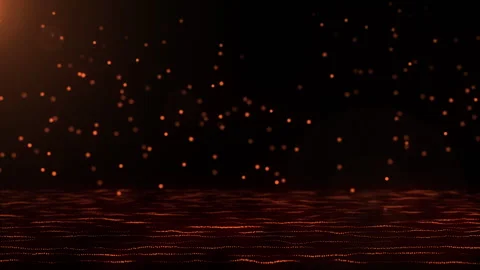 Orange sparks falling onto a dark glowing surface Stock Footage 291162847