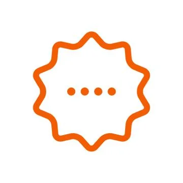 Orange Speech bubble chat icon isolated on white background. Message icon. Co Stock Illustration