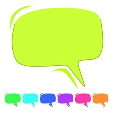 Orange speech bubble for communication and ideas graphic Illustrazione stock
