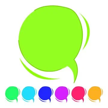 Orange speech bubble with communication concept graphic 스톡 일러스트