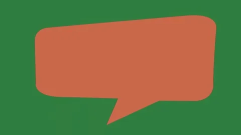 An orange speech bubble on design cartoonish frame gesture colorful Stock-Footage 335147500