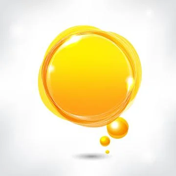 Orange speech bubble Stock Illustration