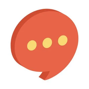 Orange speech bubble Illustrazione stock