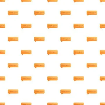 Orange speech bubbles creating seamless communication pattern イラスト素材