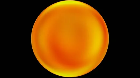 Orange sphere animation isolated on black background Stock Footage 279995102