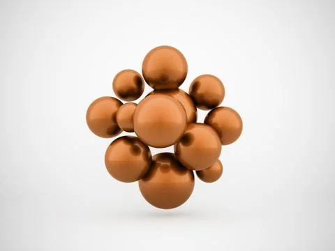 Orange sphere concept rendered Stock Illustration