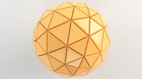 Orange sphere on the white surface Stock Illustration