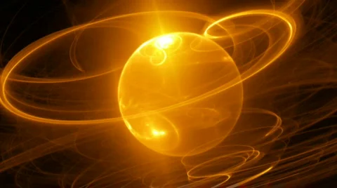 Orange sphere zooming motion background d2814D P Video stock 706103
