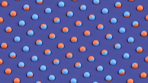 Orange spheres 3d abstract animation, minimalist motion graphics satisfying Stock Footage 249548963